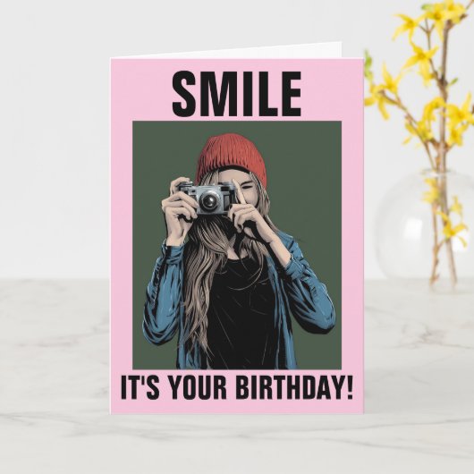 10代の女の子のかわいい誕生日カード カード (黄色い花)