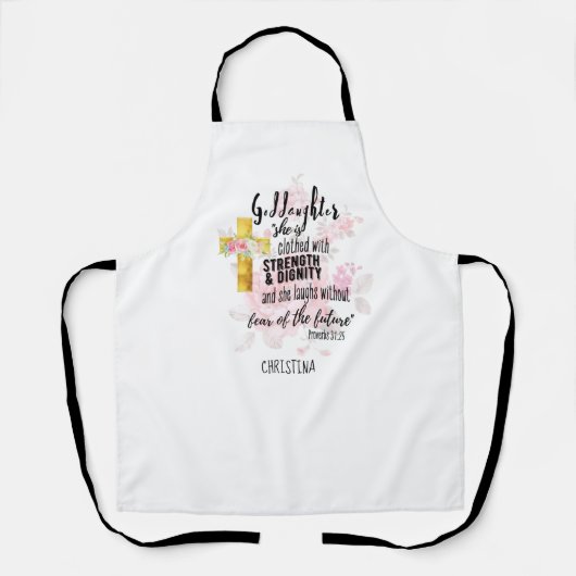 10代の女神ギフトパーソナライズされた諺 エプロン (正面)