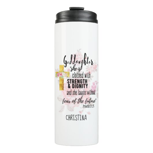 10代の女神ギフトパーソナライズされた諺 タンブラー (正面)