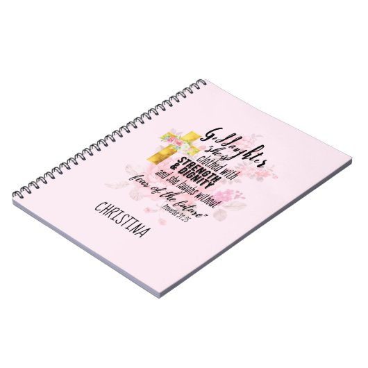 10代の女神ギフトパーソナライズされた諺 ノートブック (左側)