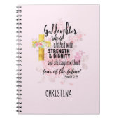 10代の女神ギフトパーソナライズされた諺 ノートブック (正面)