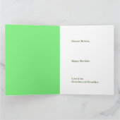 10代の孫の写真14th BIG誕生日カード カード (内部)