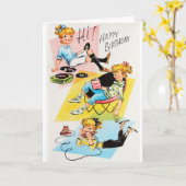 10代の少女のためのヴィンテージの誕生日、 カード (黄色い花)