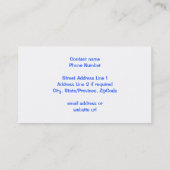 10代の少女のサングラス 名刺 (裏面)