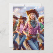 10代の少女15歳の誕生日パーティー 招待状 (裏面)