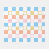 10代の市松模様に部屋用パステルカラー毛布 フリースブランケット (正面(横))