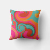 10代の抽象芸術グガーリーラムヴィヴィヴィッドレインボー クッション (裏面)