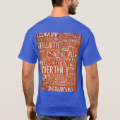10代の文字ベースのデザイン Tシャツ (裏面)