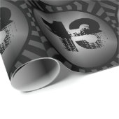 10代の男の子グランジ時代テンプレートブラックシルバー ラッピングペーパー (ロールコーナー)