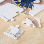 10代の白人の女性チアリーダー3人 ジグソーパズル (側面)