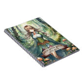 10代の緑の魔女の呪文ブックグリモワール ノートブック (右側)