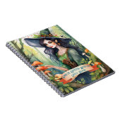 10代の緑の魔女の呪文ブックグリモワール ノートブック (右側)