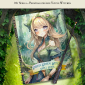 10代の緑の魔女の呪文ブックグリモワール ノートブック