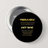 10代の若者おもしろいの行為が冗談 缶バッジ (正面&裏面)