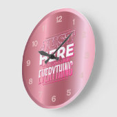 10代の若者おもしろい引用文ガールズバラ金ゴールドピンクベッドルーム ラージ壁時計 (傾斜)