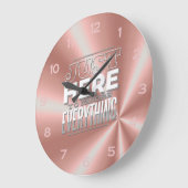 10代の若者おもしろい引用文ガールズバラ金ゴールドピンクベッドルーム ラージ壁時計 (傾斜)