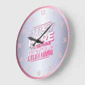 10代の若者おもしろい引用文ガールズバラ金ゴールドピンクベッドルーム ラージ壁時計 (傾斜)