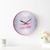 10代の若者おもしろい引用文ガールズバラ金ゴールドピンクベッドルーム ラージ壁時計 (ホーム)
