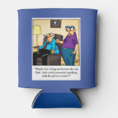 10代の若者とファミリーカーユーモアクーラーボックス 缶クーラー (正面)