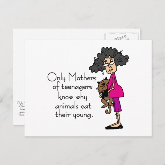 10代の若者の母 ポストカード (正面/裏面)