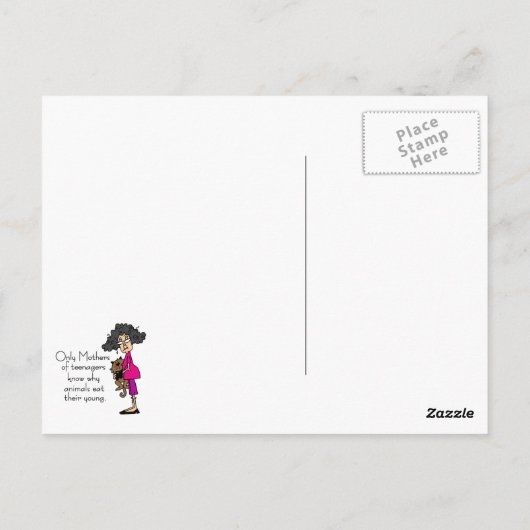 10代の若者の母 ポストカード (裏面)