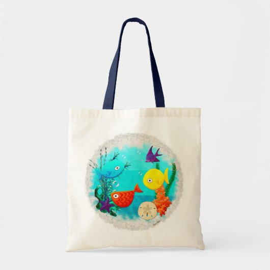 10代の若者を対象にした放浪水族館の子供 トートバッグ (正面)