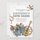 10代の若者カウボーイロデオ 招待状 (正面)