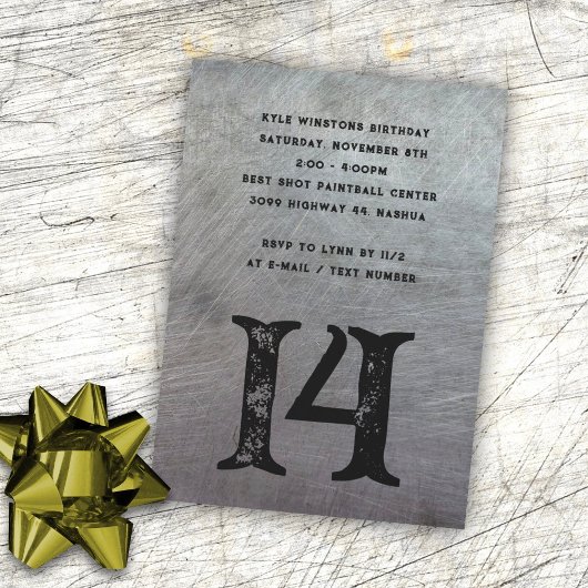 10代の若者グランジメタルビッグエイジ招待状 招待状