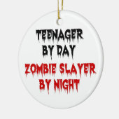 10代の若者バイデイゾンビースレーバーバイナイト セラミックオーナメント (左)