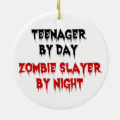 10代の若者バイデイゾンビースレーバーバイナイト セラミックオーナメント (裏面)