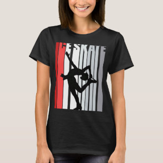 10代の若者レトロ氷スケートで滑る誕生日表現型Ic Tシャツ