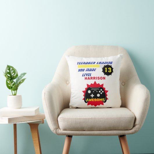 10代の若者ローディおもしろいングゲーマーパーソナライズされた誕生日 クッション (椅子)
