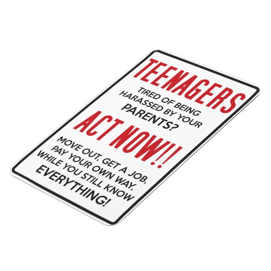 10代の若者嫌がらせを受けるのにうんざりだ？今すぐ行動!! マグネット (左側)