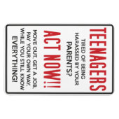 10代の若者嫌がらせを受けるのにうんざりだ？今すぐ行動!! マグネット (横)