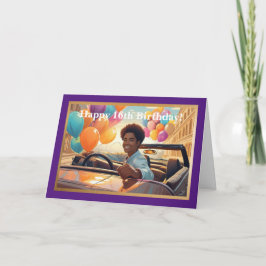 10代の若者第16誕生日、5" x 7"折り畳みカード カード