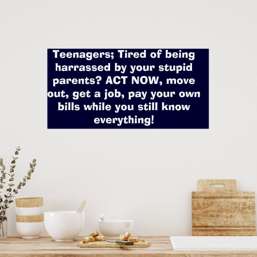 10代の若者 ポスター (キッチン)