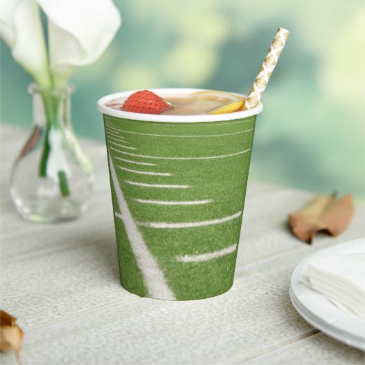 10代の誕生日ヤードラインズグリーンフィールドフットボール 紙コップ (インサイチュ)