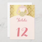 10代の誕生日金ゴールド赤面ピンク 招待状 (正面/裏面)