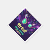 10代の輝く暗いボーリング誕生日パーティー スタンダードカクテルナプキン (角)