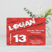 10代の/トゥイーングラフティウォール誕生日パーティー 招待状 (スタンド正面)