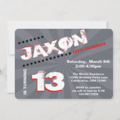 10代の/トゥイーングラフティウォール誕生日パーティー 招待状 (正面)