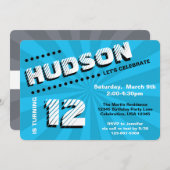 10代の/トゥイーングラフティウォール誕生日パーティー 招待状 (正面/裏面)