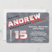 10代の/トゥイーングラフティウォール誕生日パーティー 招待状 (正面)