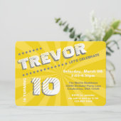 10代の/トゥイーングラフティウォール誕生日パーティー 招待状 (スタンド正面)