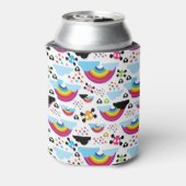 10代エモ虹のスカル背景 缶クーラー (缶裏面)