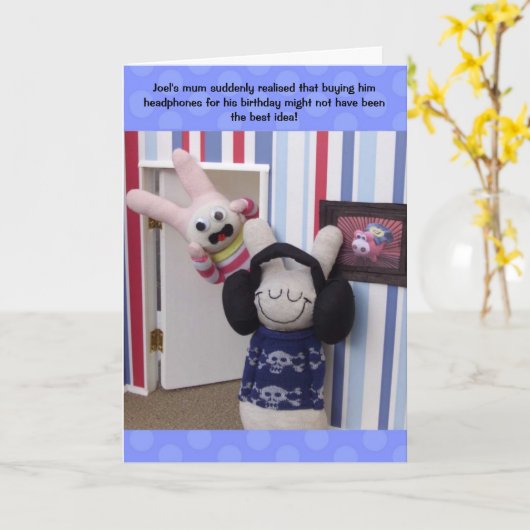 10代パーソナライズされたの男の子誕生日カード – ユーモア カード (黄色い花)