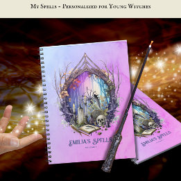 10代パーソナライズされたの魔女の魔導書グリモア ノートブック