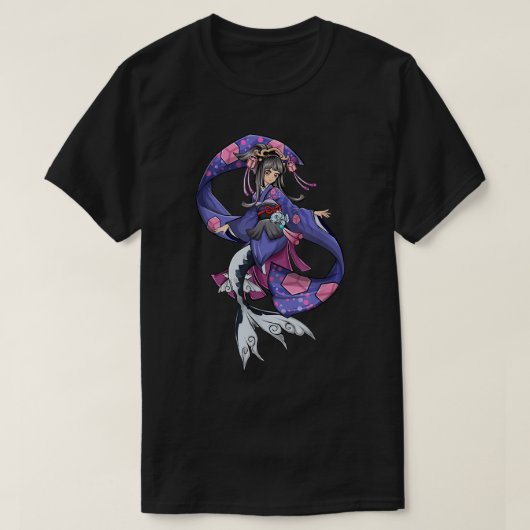10代素晴らしのAn向けのマーメイド・アニメ・グラフィック・ギフト Tシャツ (デザイン正面)