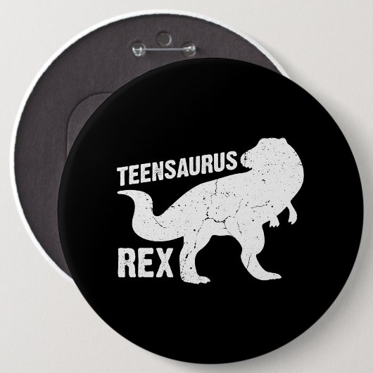 10代10代のレックス古生物学者ディノL 缶バッジ (正面&裏面)