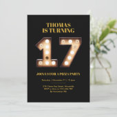 10代17歳の誕生日の招待状 招待状 (スタンド正面)